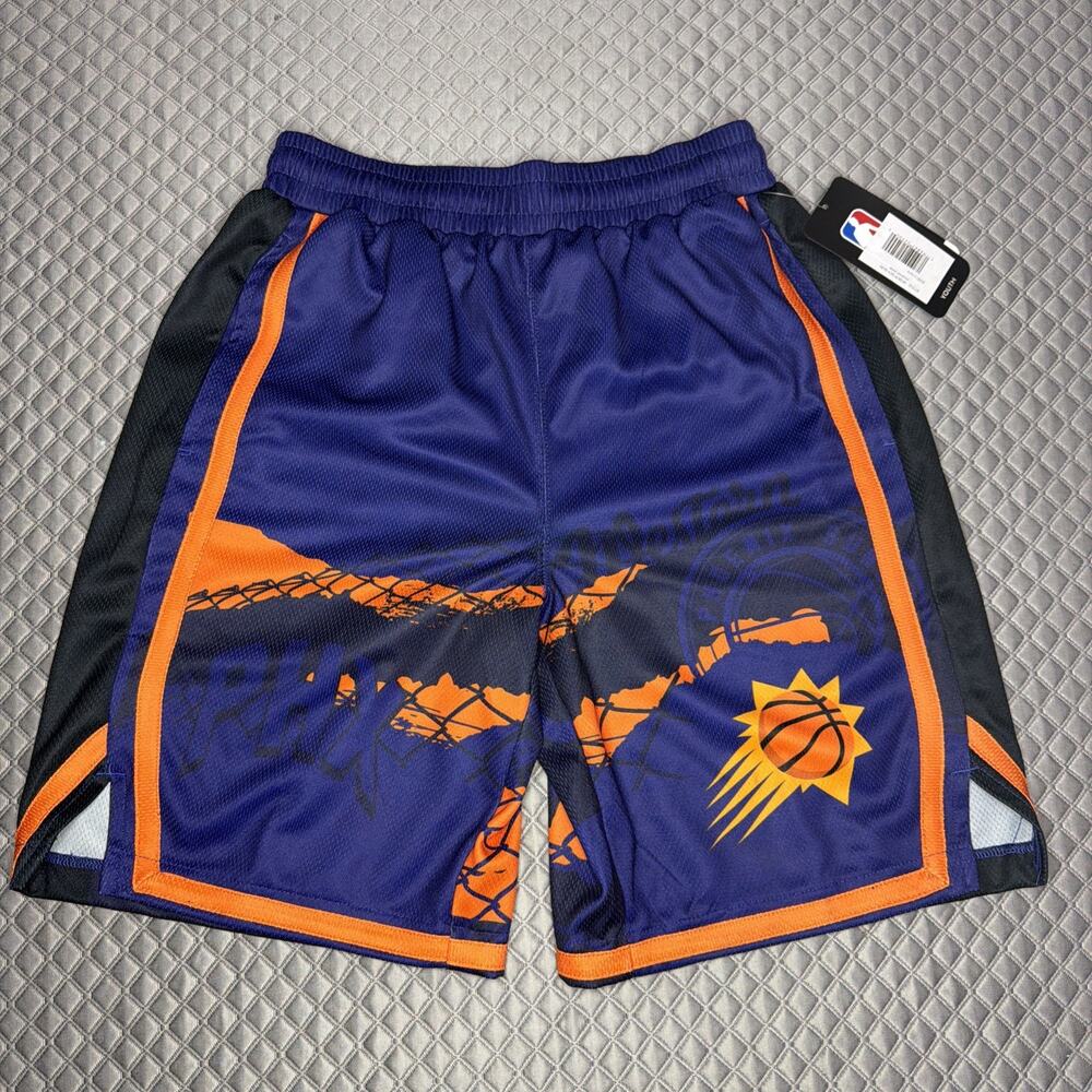 Phoenix Suns Youth Large 14/16 NBA Basketball Shorts Purple Orange NWT